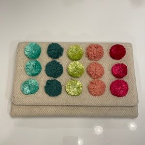 Stella & Dot Pom Pom Clutch
